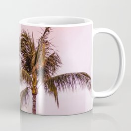 Palm Tree Photography | Landscape | Sunset Unicorn Clouds | Blush Millennial Pink | Beach Coffee Mug | Tropical, Palmtree, Unicorn, Landscape, Miami, Adventure, Sky, Tropics, Exotic, Palm 