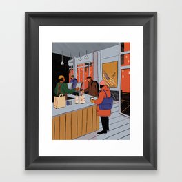 Cafe Scene III Framed Art Print