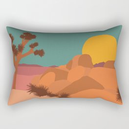 Joshua Tree Moonrise Rectangular Pillow