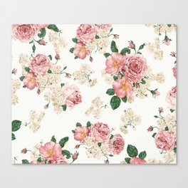 Pink Roses wallpaper Canvas Print