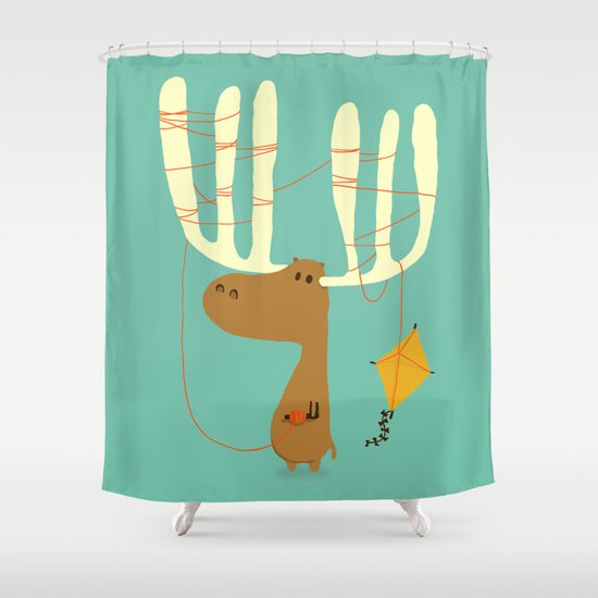 A moose ing Shower Curtain