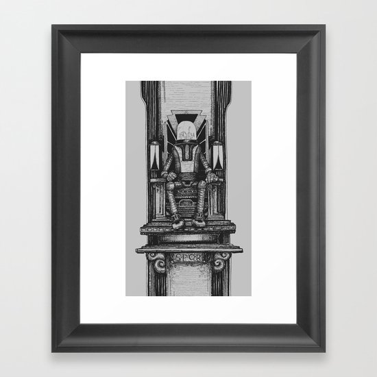 Pax Robota - B&W Framed Art Print