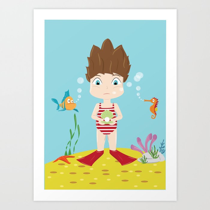 Underwater treasure Art Print
