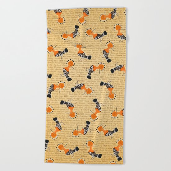 Punky Upupa Beach Towel