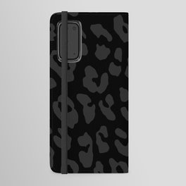 Leopard Print Black  Android Wallet Case