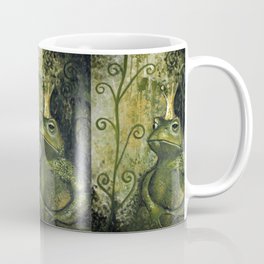 The FROG KING Coffee Mug | Oil, Popart, Pop Surrealism, Women, Fantasy, Beyond, Girls, Merkel, Illustration, Animal 