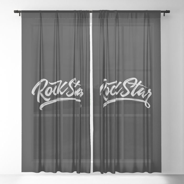 Rock Star | Rock and Roll lovers gift Sheer Curtain