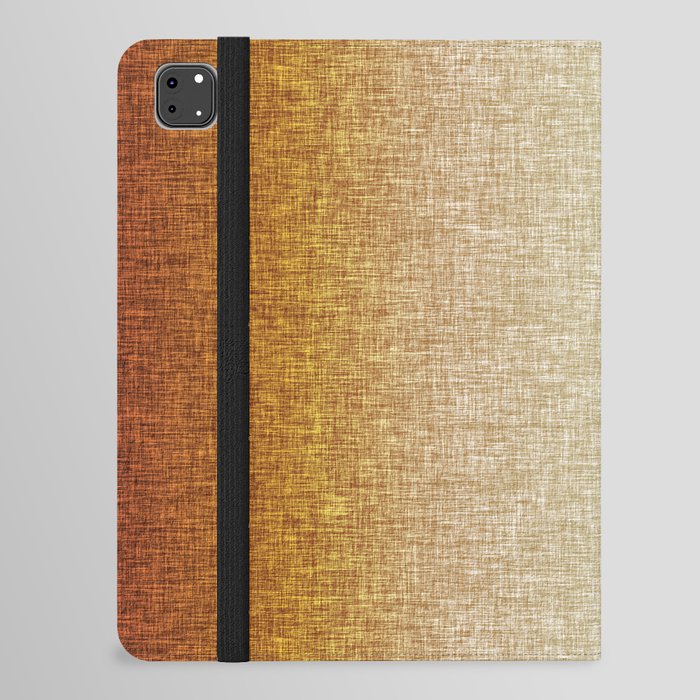 Burnt Orange Ombre Abstract Crosshatch Pattern iPad Folio Case