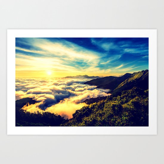 Mountains. Art Print