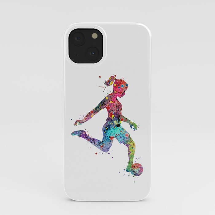Girl Soccer Player Watercolor Sports Art Iphone Case By Lotusart Society6