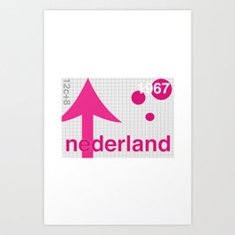 Netherlands stamp  Art Print