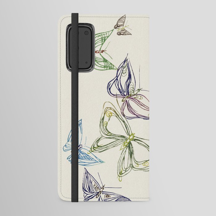 Vintage butterfly from Kamisaka Sekka Android Wallet Case