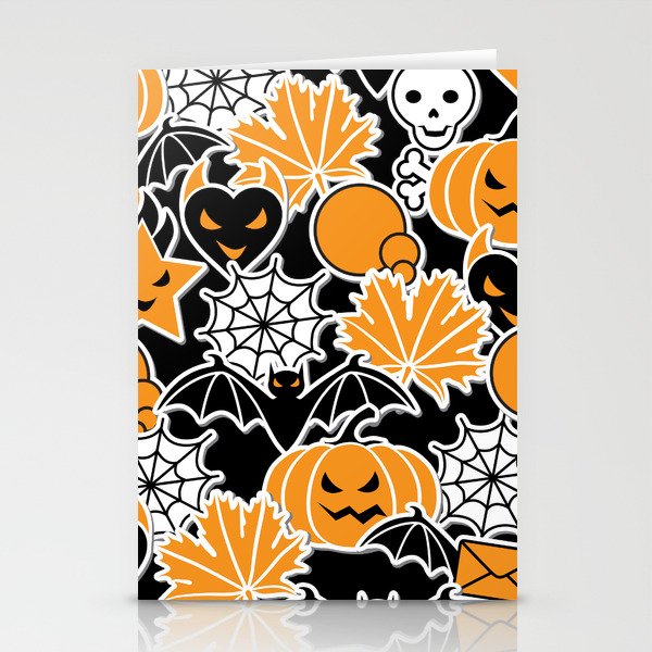 Halloween Pattern Stationery Cards