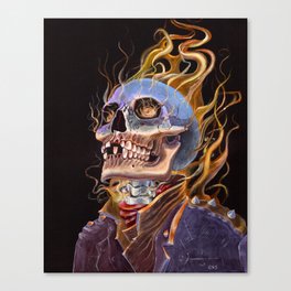 My Ghost Rider - Spirit of Vengeance Portrait: in Memory of Stan Lee Canvas Print