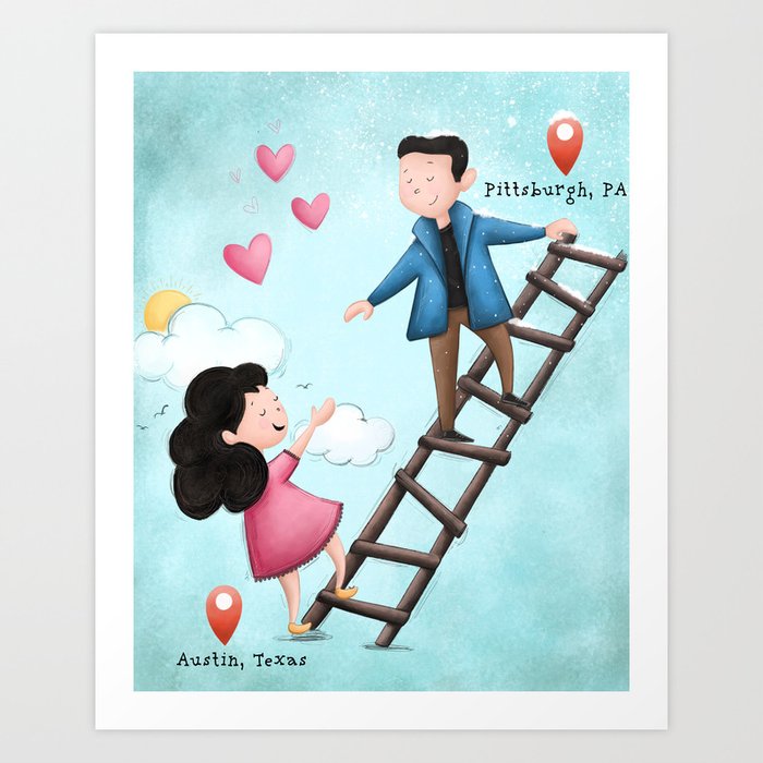 long distance love art