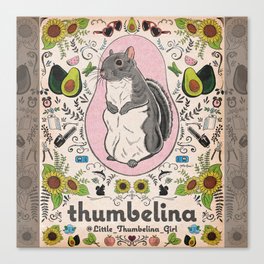 Little Thumbelina Girl: Thumb's Favorite Things in Color Canvas Print