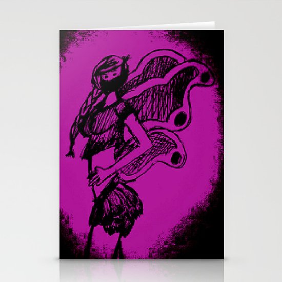 Women with no faces--series "Fairy Stationery Cards