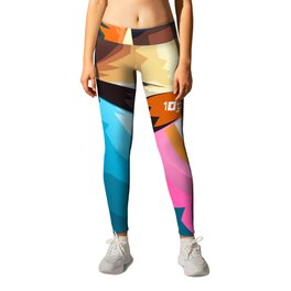 Sky Blue-Orange Leggings | Body, Artwork, Visualart, Creative, Inspiration, Geometric, Girls, Interior, Design, Ass 