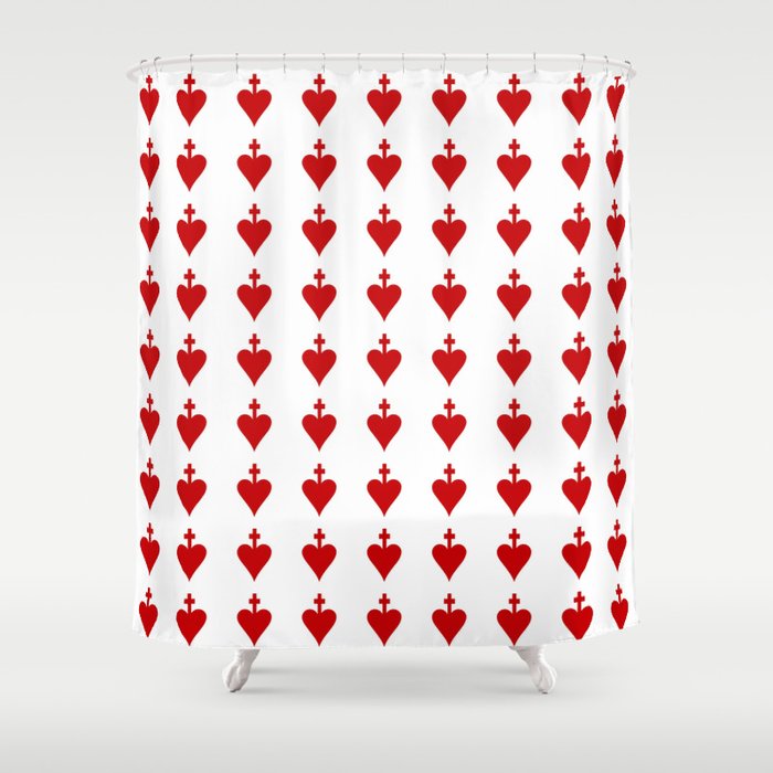 sacred heart 3 Sacratissimum Cor Iesu Sacré cœur Sagrado Corazón Shower Curtain