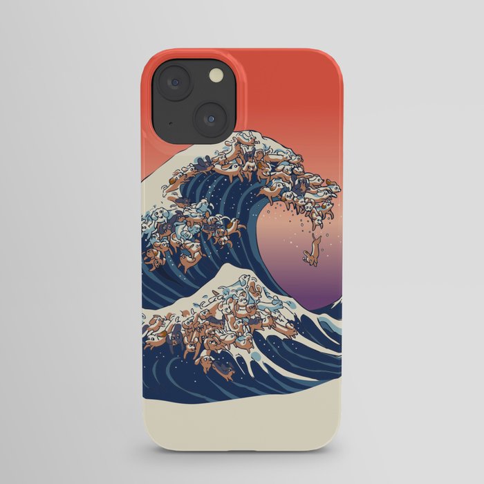 The Great Wave of Dachshunds iPhone Case