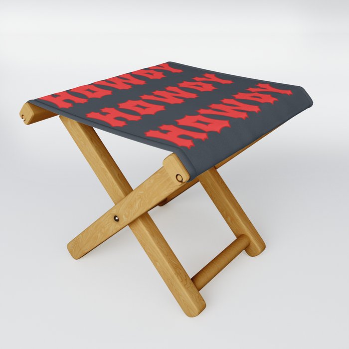 Gothic Cowgirl, Black and Red Folding Stool