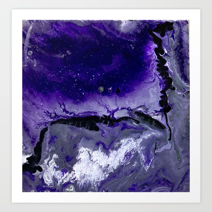 Purple flow 3 Art Print