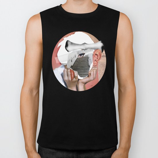 Audrey 3 Collage Biker Tank