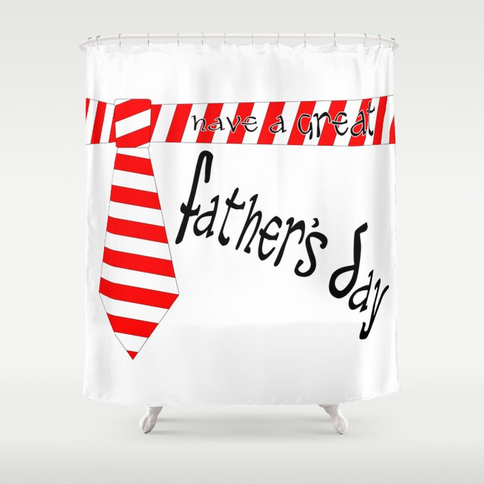 Father's Day Tie Shower Curtain
