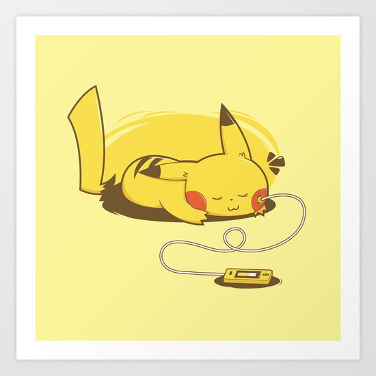 Pikacharger Art Print