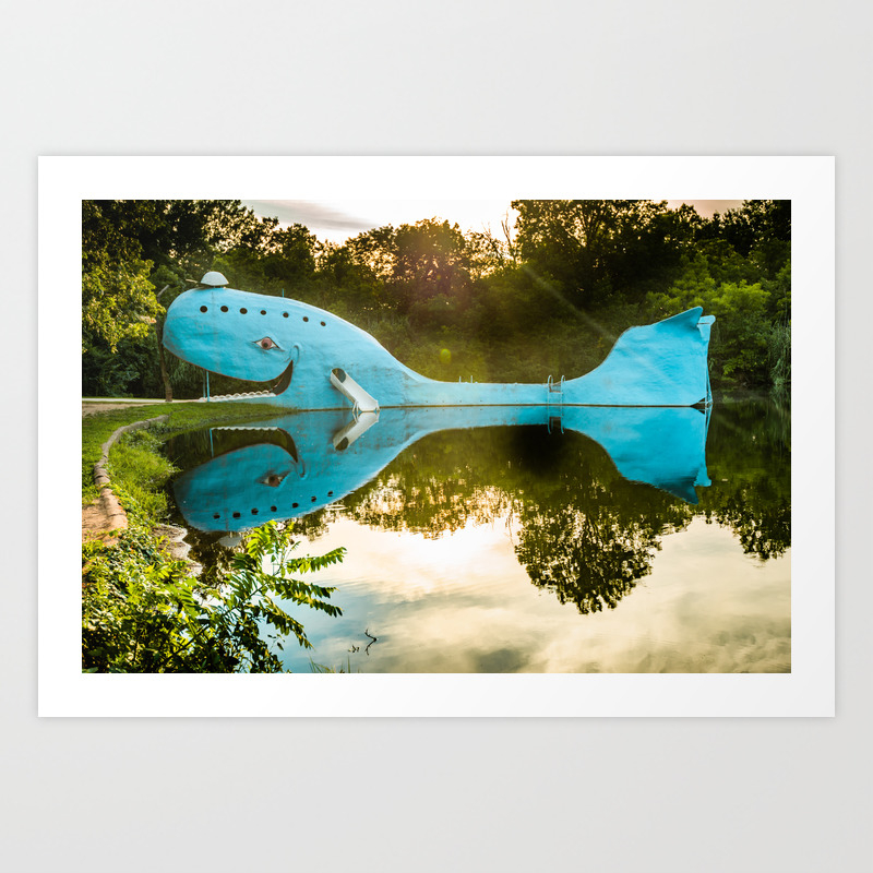 Blue Whale Of Rt 66 Catoosa Oklahoma Art Print By Gregoryballosfineart Society6