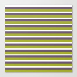 Purple & Green Stripes Canvas Print