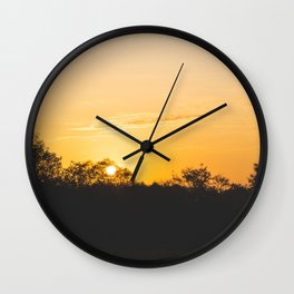 Summer sunrise Wall Clock | Viktorionitov, Clouds, Tree, Clod, Nature, Sun, Botevgrad, Sunny, Valley, Sky 