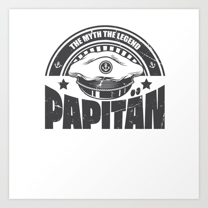 Papitän Captain Papa German Art Print