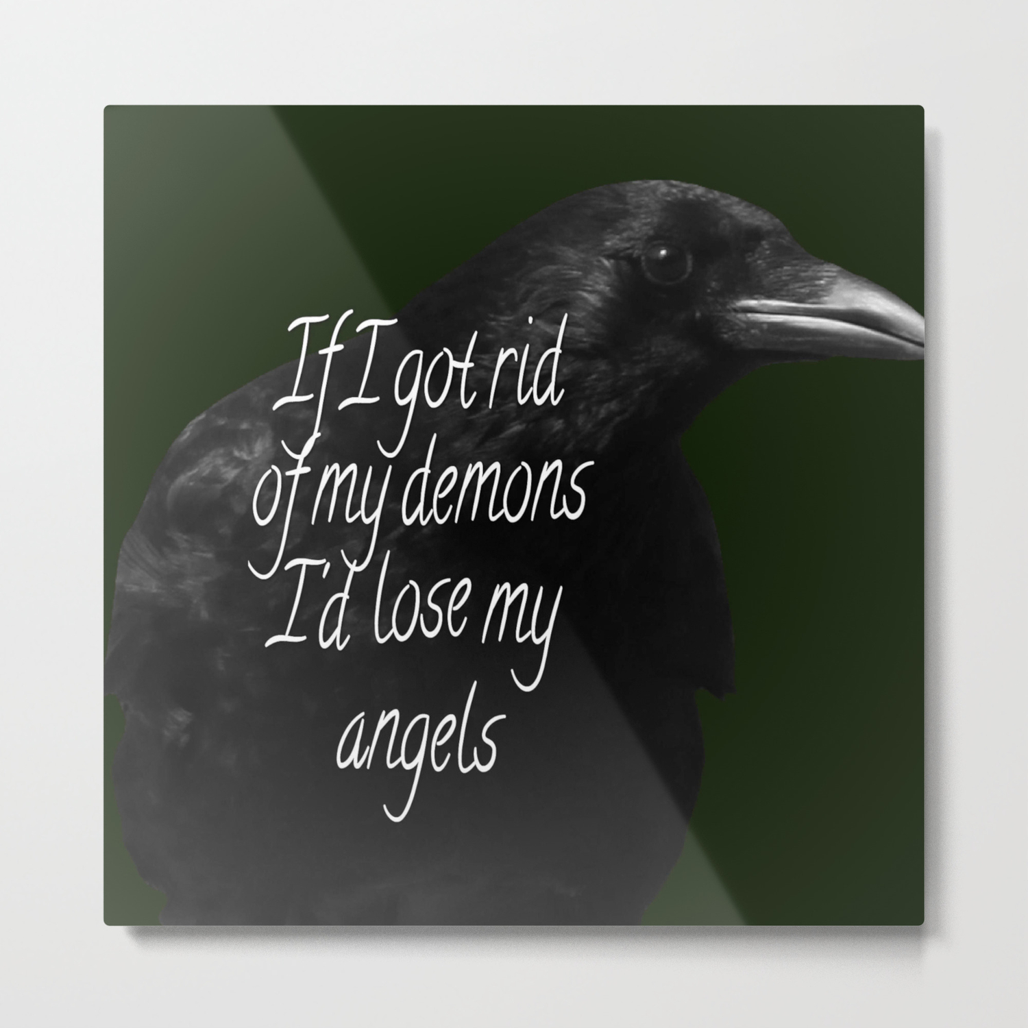 Crow Black Bird The Crow Quotes Gothic Love Metal Print By Lilith Eve Society6