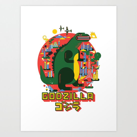 GODZILLA Art Print