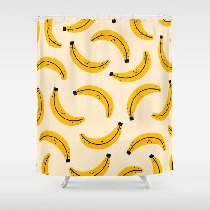 Happy Bananas Shower Curtain