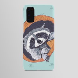 Peeking Raccoons #1 Blue Pallet - Android Case