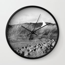 Midlands II Wall Clock | Photo, Landscape, Blackandwhite, Nature 