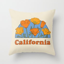 California Poppies Throw Pillow