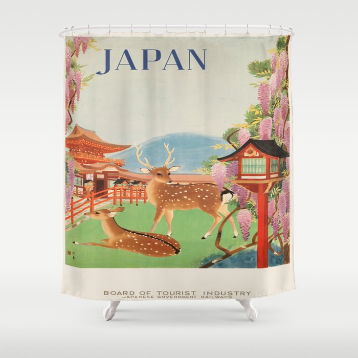 Vintage poster - Japan Shower Curtain