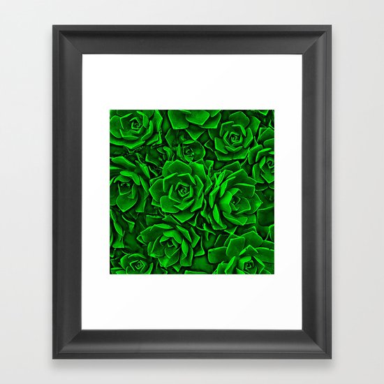 Succulent Green Framed Art Print