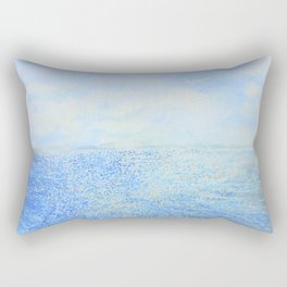 Sparkling Bright Coastal Moment Watercolor Rectangular Pillow