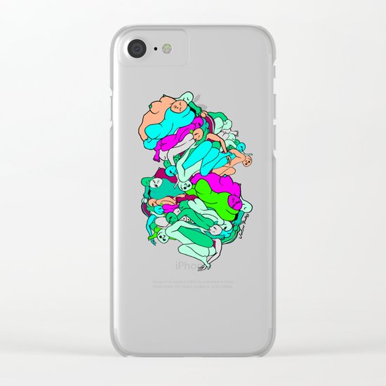 Sleepy Heads - Emerald Green Clear iPhone Case