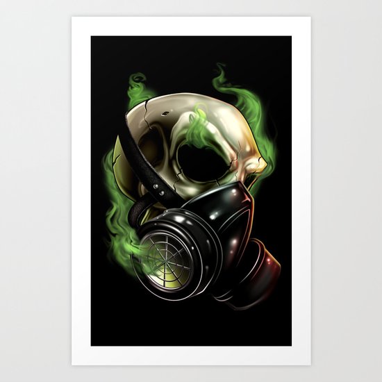 Skull/Gas mask 12 Art Print