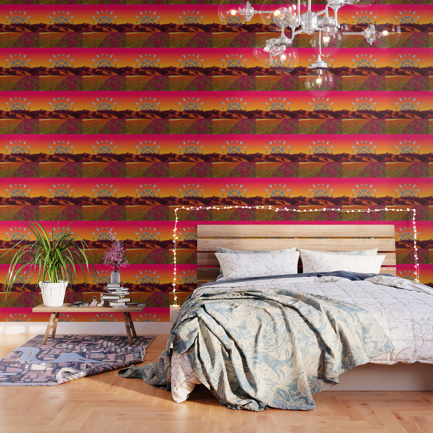Crystal Sunset By Kooky Collages Wallpaper By Kookycollages Society6