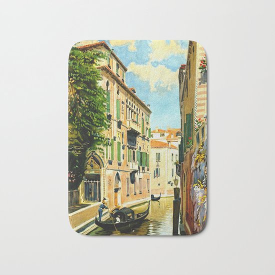 Venezia - Venice Italy Vintage Travel Bath Mat