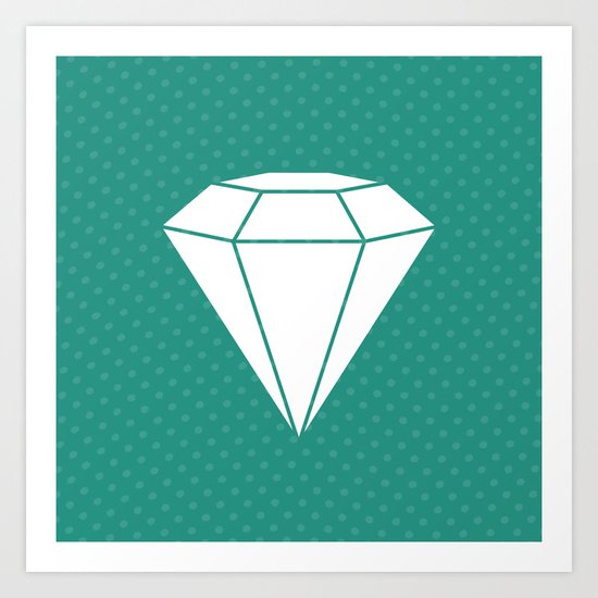 White Diamond Art Print