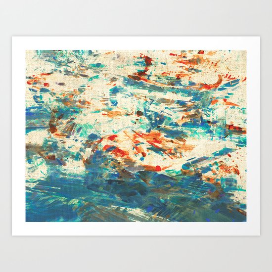 Running in the Rain Art Print