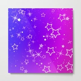 Unique Glitter Sparkle Stars Metal Print