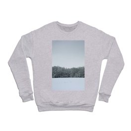 Winter Rural Landscape with Snowy Trees and Snow Crewneck Sweatshirt